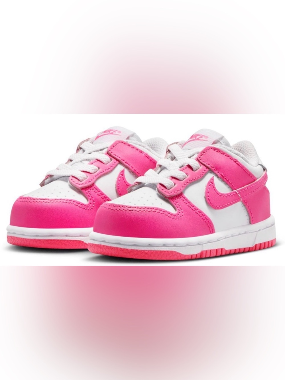 5C nike dunk low white laser fuchsia
